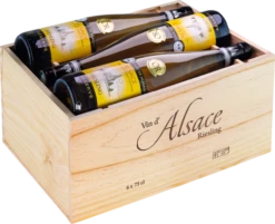 Cave De Hunawihr Riesling Alsace AOP, Trälåda Med 6 Flaskor