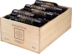 Sessantina Primitivo Vigne Vecchie Collezione Oro Salento IGP, Trälåda Med 12 Flaskor