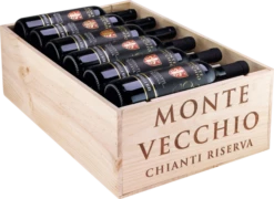 Monte Vecchio Chianti Riserva Boticella Nera Chianti Riserva DOCG, Trälåda Med 12 Flaskor