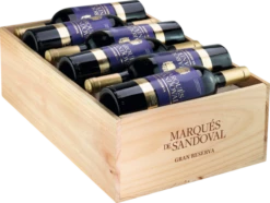 Marqués De Sandoval Gran Reserva Cariñena DO, Trälåda Med 12 Flaskor
